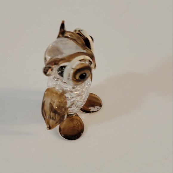 Hand Blown Glass Owl Figurine Miniature - Picture 2 of 8